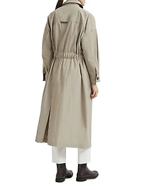 Water Resistant Techno Cotton Trench Coat