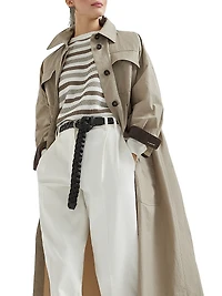 Water Resistant Techno Cotton Trench Coat