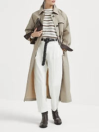 Water Resistant Techno Cotton Trench Coat