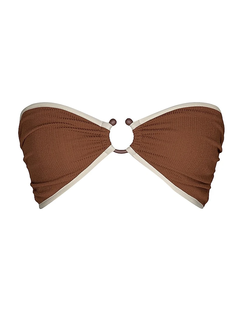 La Paz Seawaters Textured Bikini Top