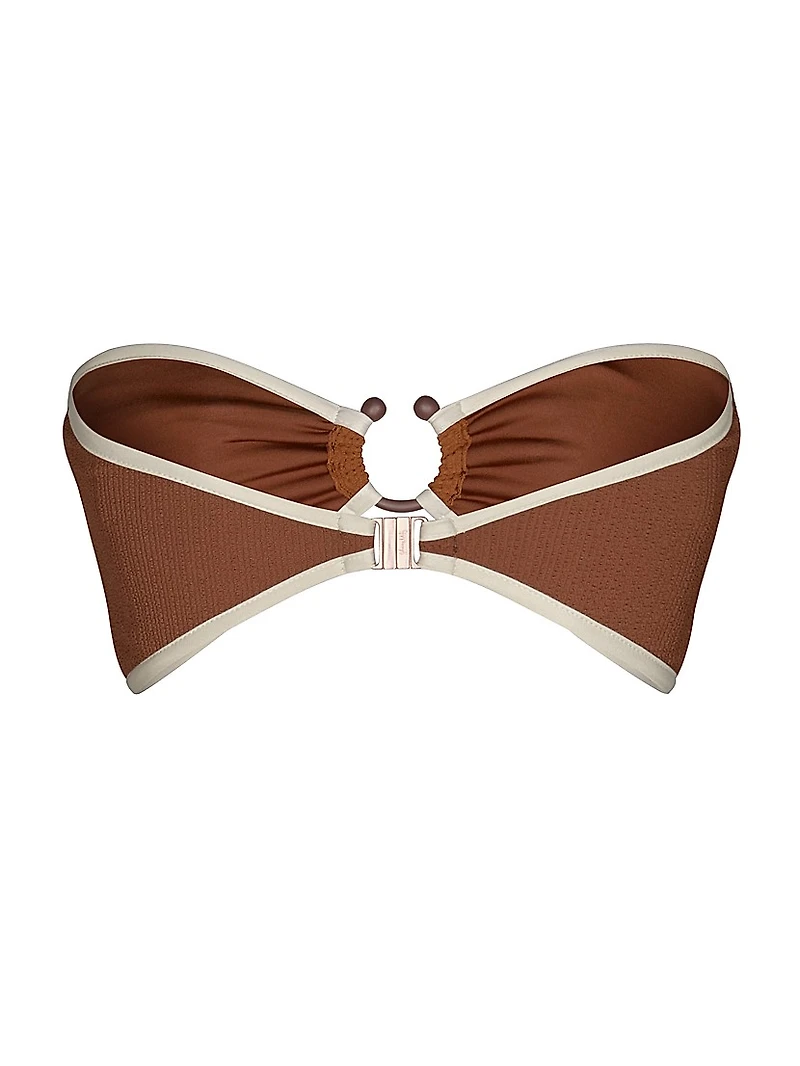 La Paz Seawaters Textured Bikini Top