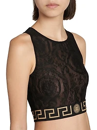 Medusa & La Greca Lace Crop Top