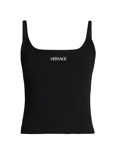 Rib-Knit Stretch Cotton Tank