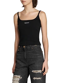 Rib-Knit Stretch Cotton Tank