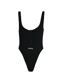 Rib-Knit Stretch-Cotton Bodysuit