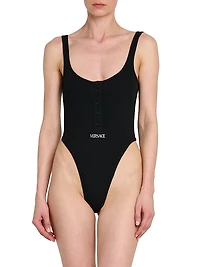 Rib-Knit Stretch-Cotton Bodysuit