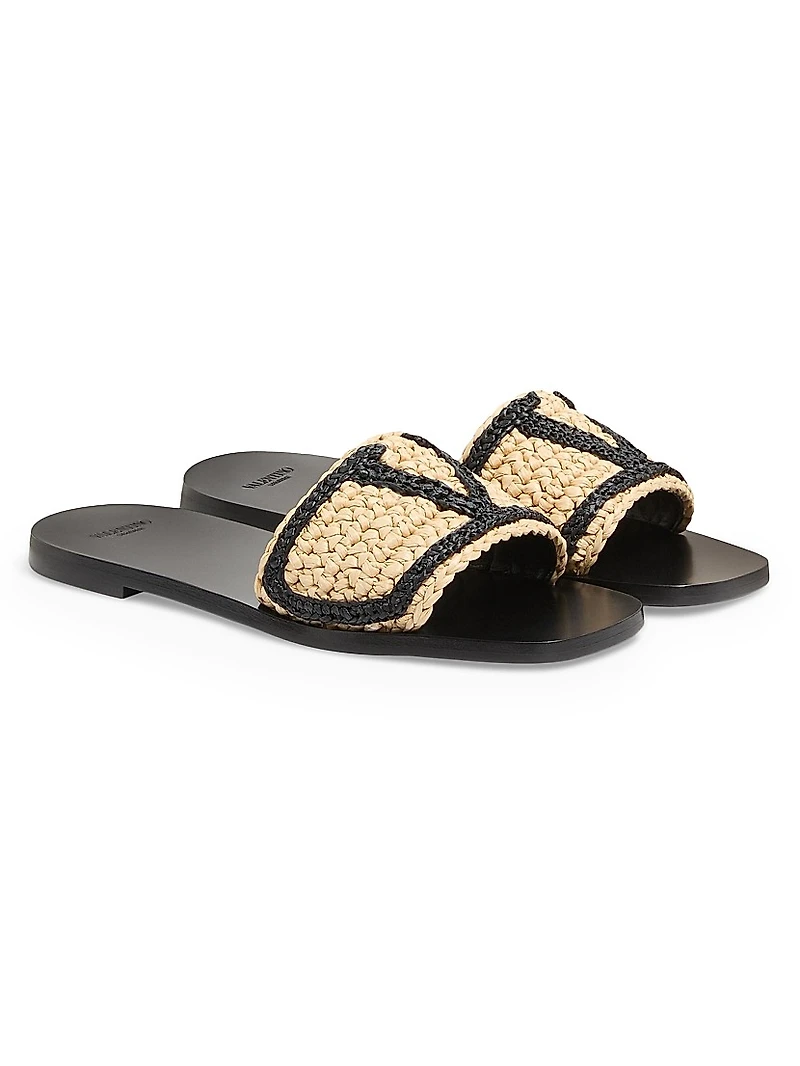 Viva Superstar Slide Sandals Raffia