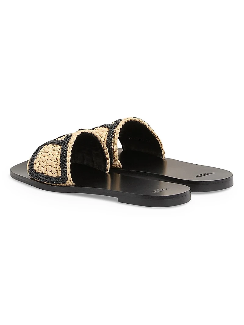 Viva Superstar Slide Sandals Raffia