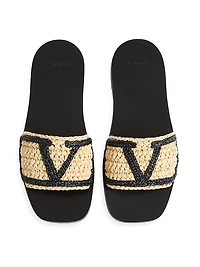 Viva Superstar Slide Sandals Raffia