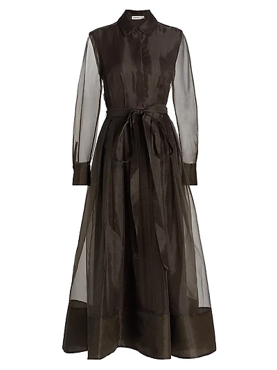 Montgomery Organza Shirtwaist Gown