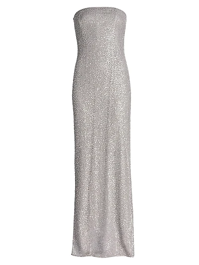 Xyla Sequined Strapless Column Gown