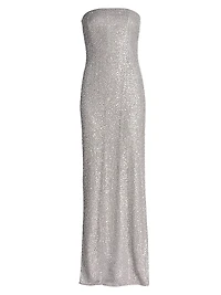 Xyla Sequined Strapless Column Gown