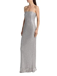 Xyla Sequined Strapless Column Gown
