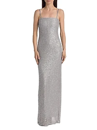 Xyla Sequined Strapless Column Gown