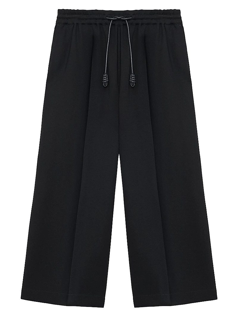 Wide-Leg Cropped Trousers