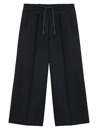 Wide-Leg Cropped Trousers