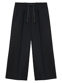 Wide-Leg Cropped Trousers