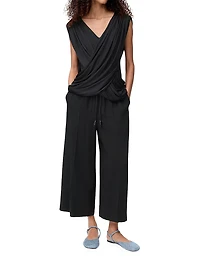 Wide-Leg Cropped Trousers
