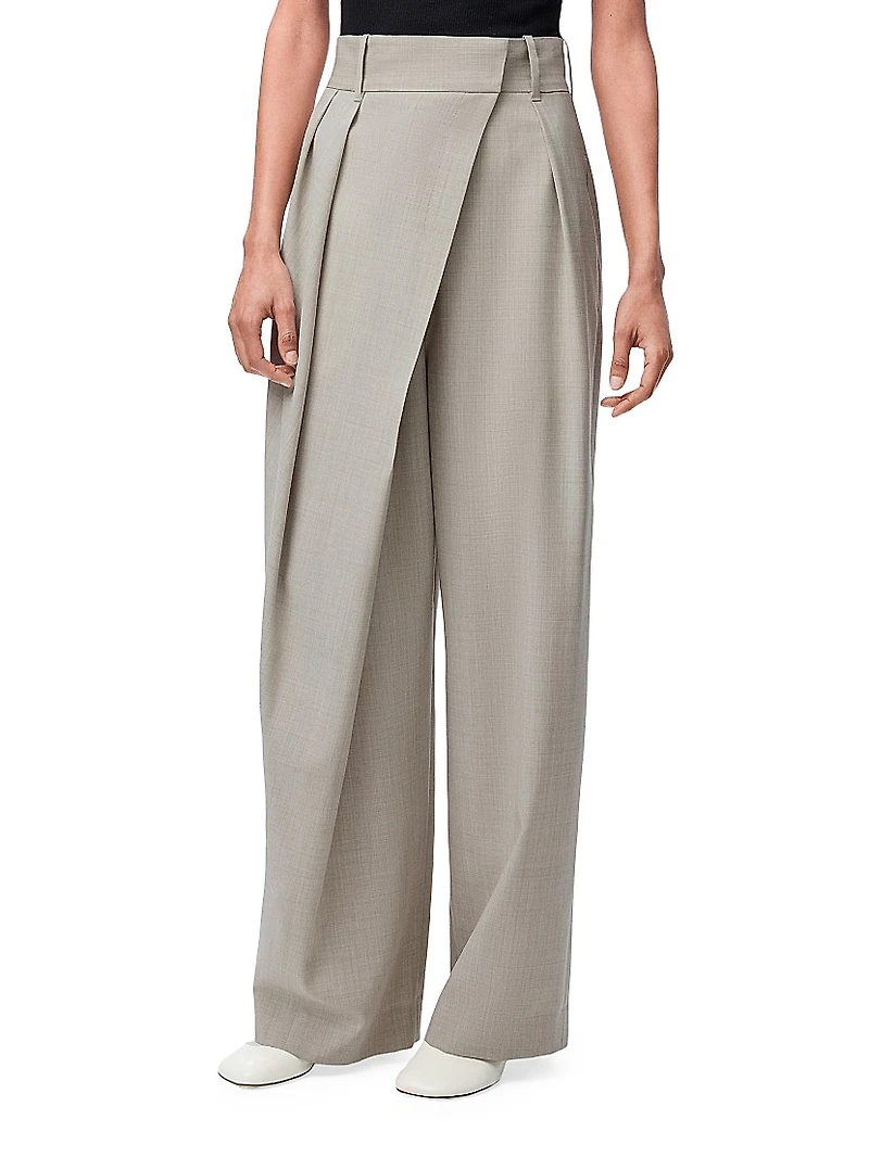 Wrap Wool Trousers