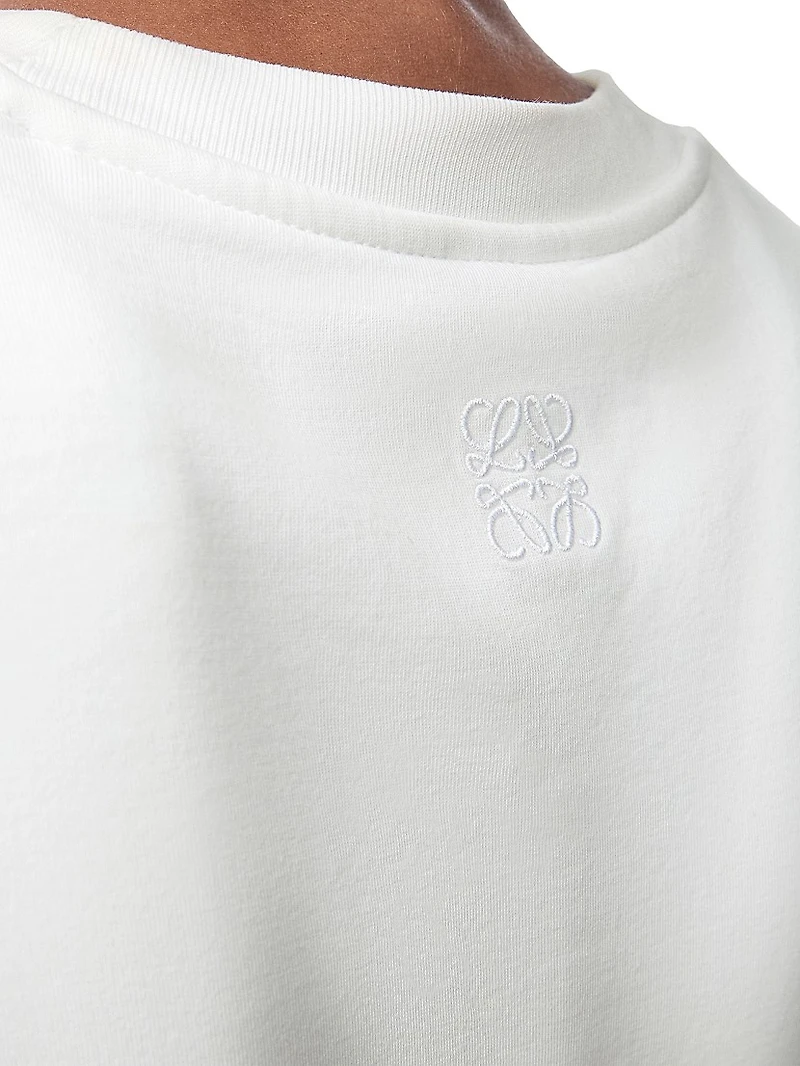 Twisted Crewneck Cotton Top