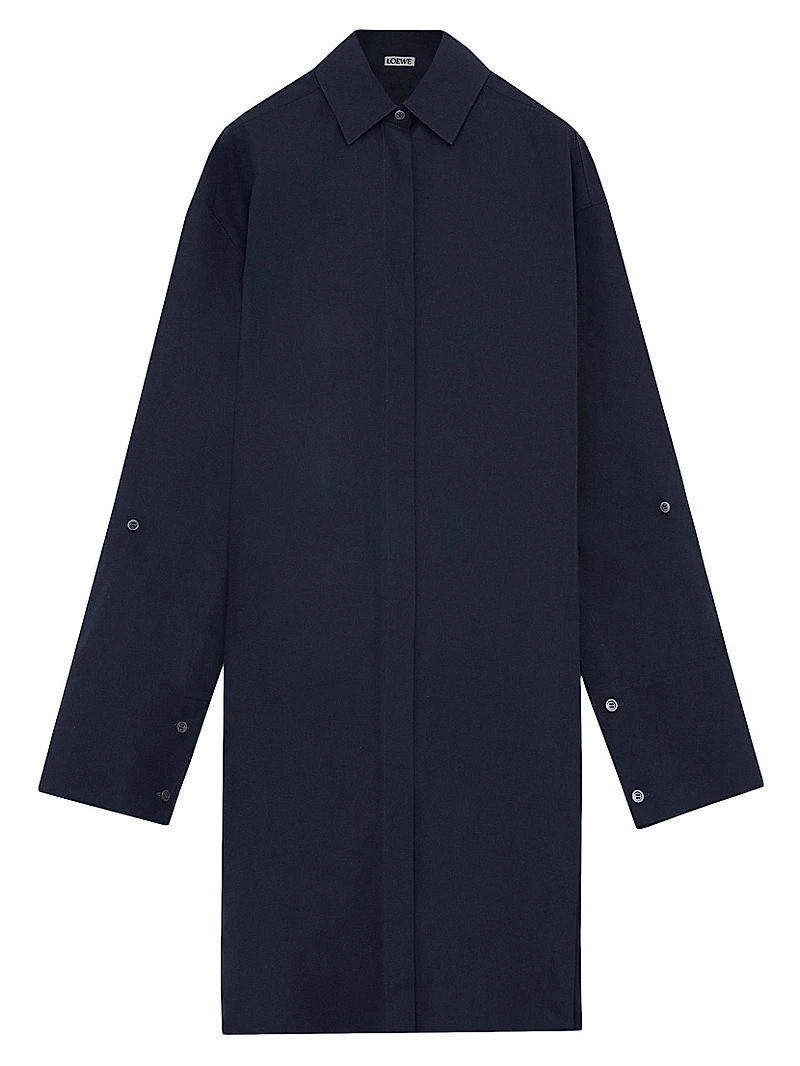 Cotton Knee-Length Shirtdress