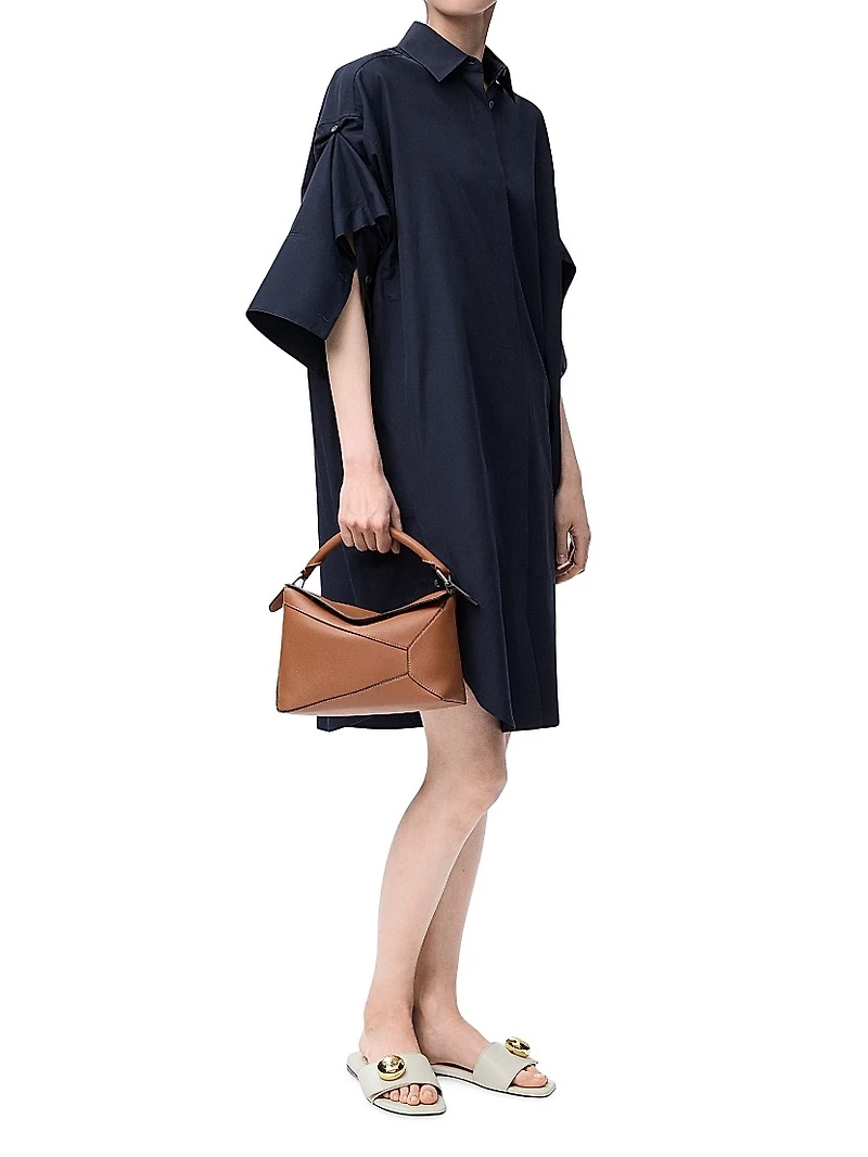 Cotton Knee-Length Shirtdress