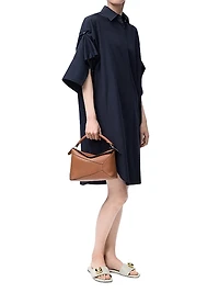 Cotton Knee-Length Shirtdress