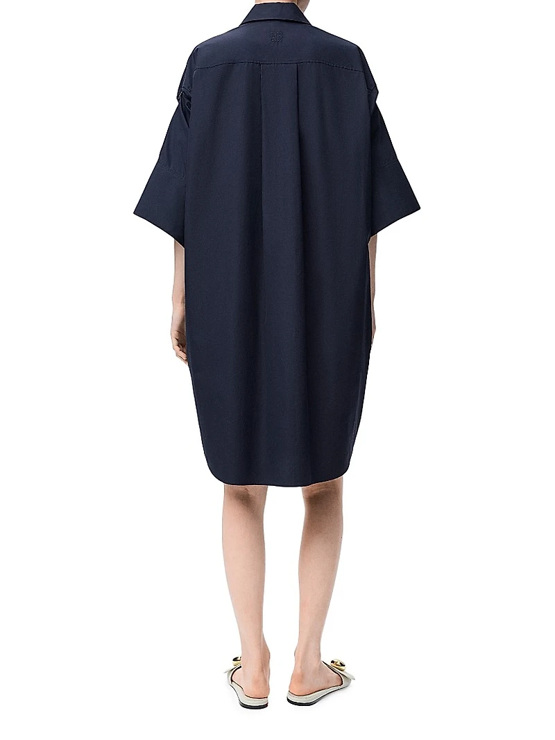 Cotton Knee-Length Shirtdress