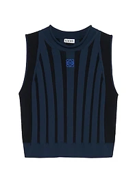 Sleeveless Rib-Knit Top