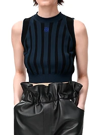 Sleeveless Rib-Knit Top