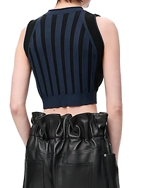 Sleeveless Rib-Knit Top