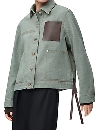 Workwear Leather-Accented Jacket