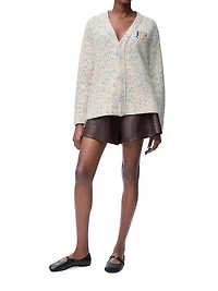 Trapeze Wool-Blend Cardigan