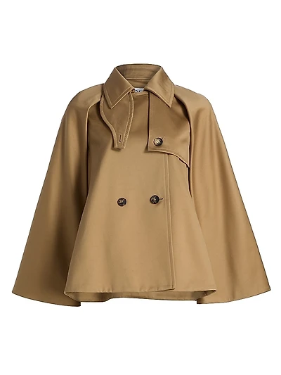 Double-Breasted Cape Jacket