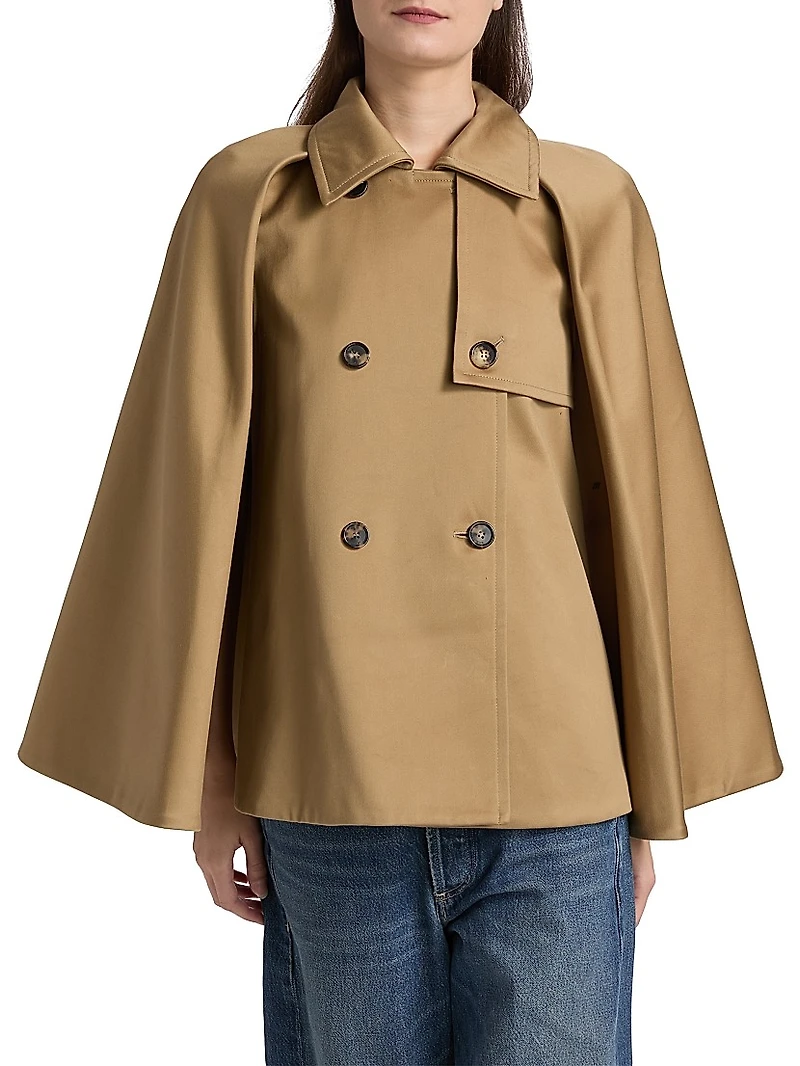 Double-Breasted Cape Jacket