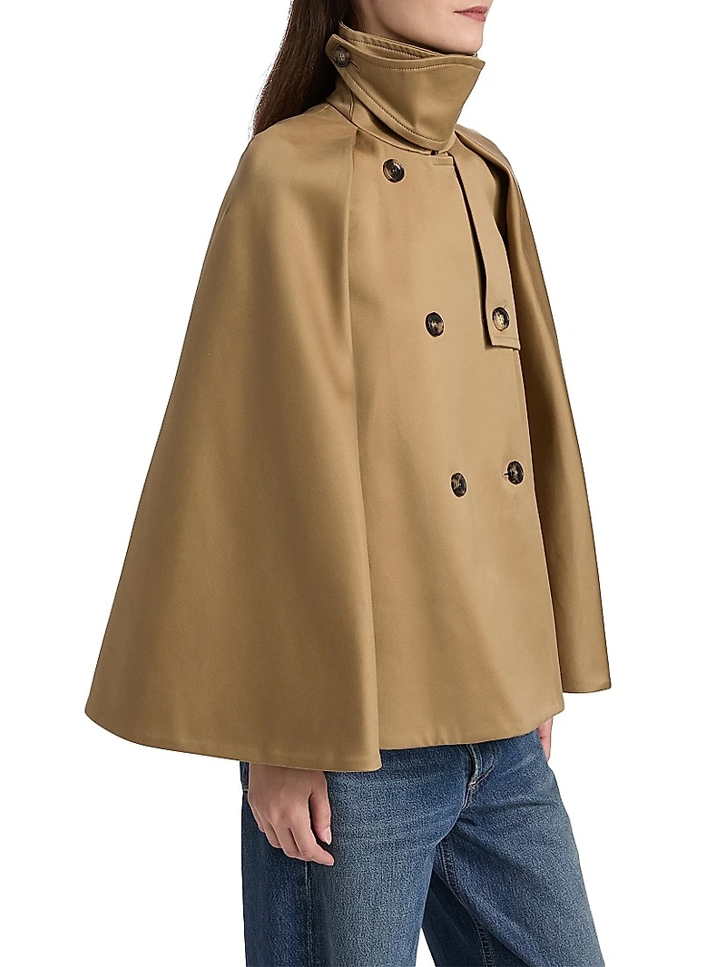 Double-Breasted Cape Jacket