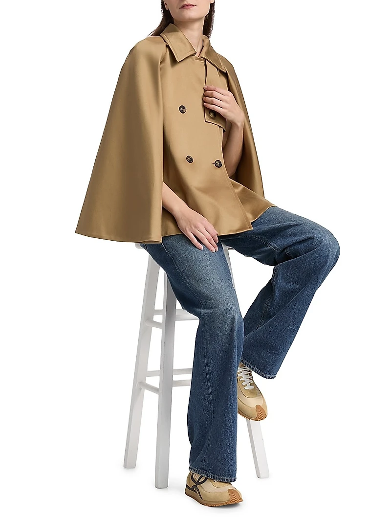Double-Breasted Cape Jacket