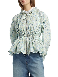 Floral Zip-Front Jacket