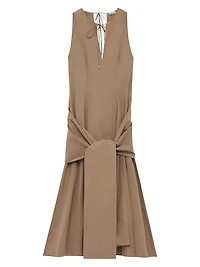 Wrap Cotton Midi-Dress