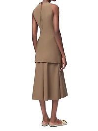 Wrap Cotton Midi-Dress