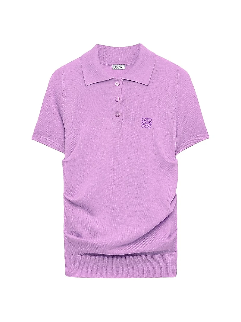 Anagram Cashmere-Blend Polo Sweater