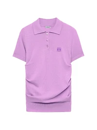 Anagram Cashmere-Blend Polo Sweater