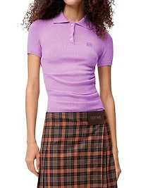 Anagram Cashmere-Blend Polo Sweater