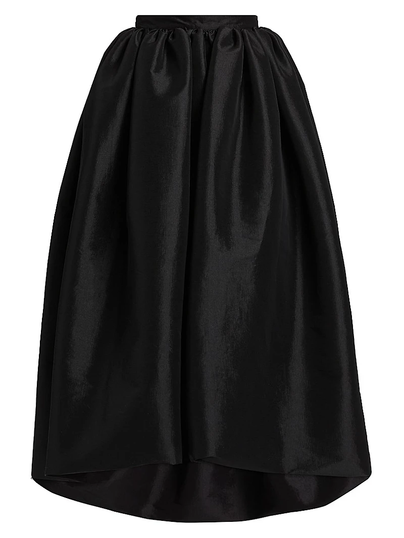 Nina Taffeta Midi-Skirt