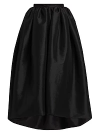 Nina Taffeta Midi-Skirt