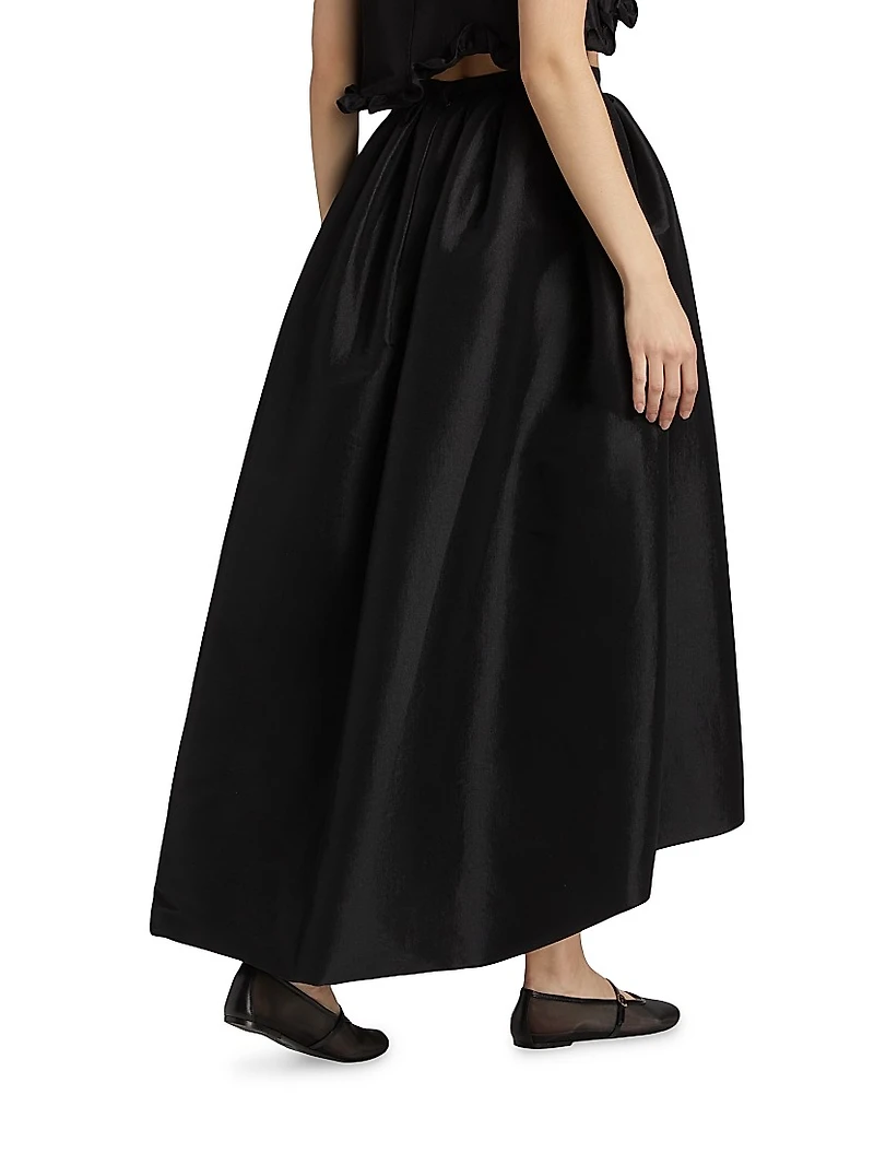 Nina Taffeta Midi-Skirt