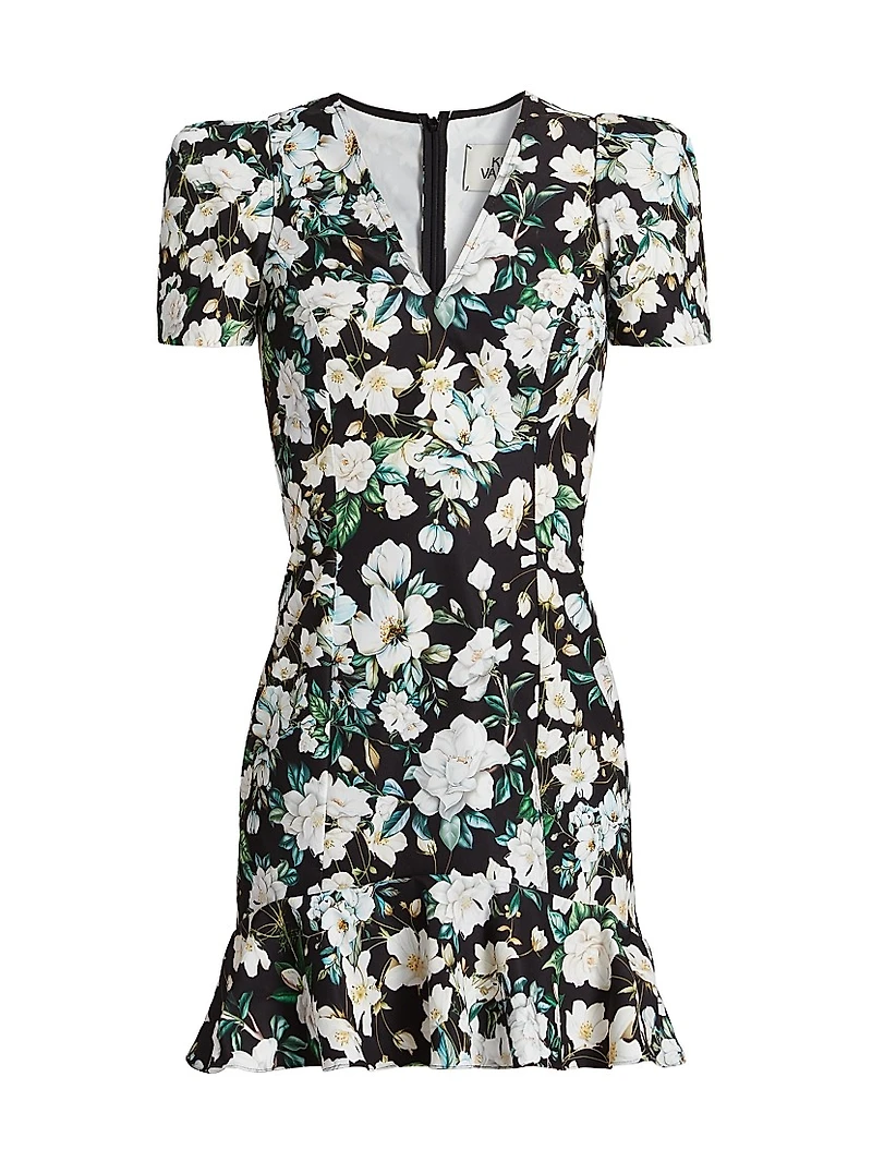 Zeina Ruffled Floral Minidress