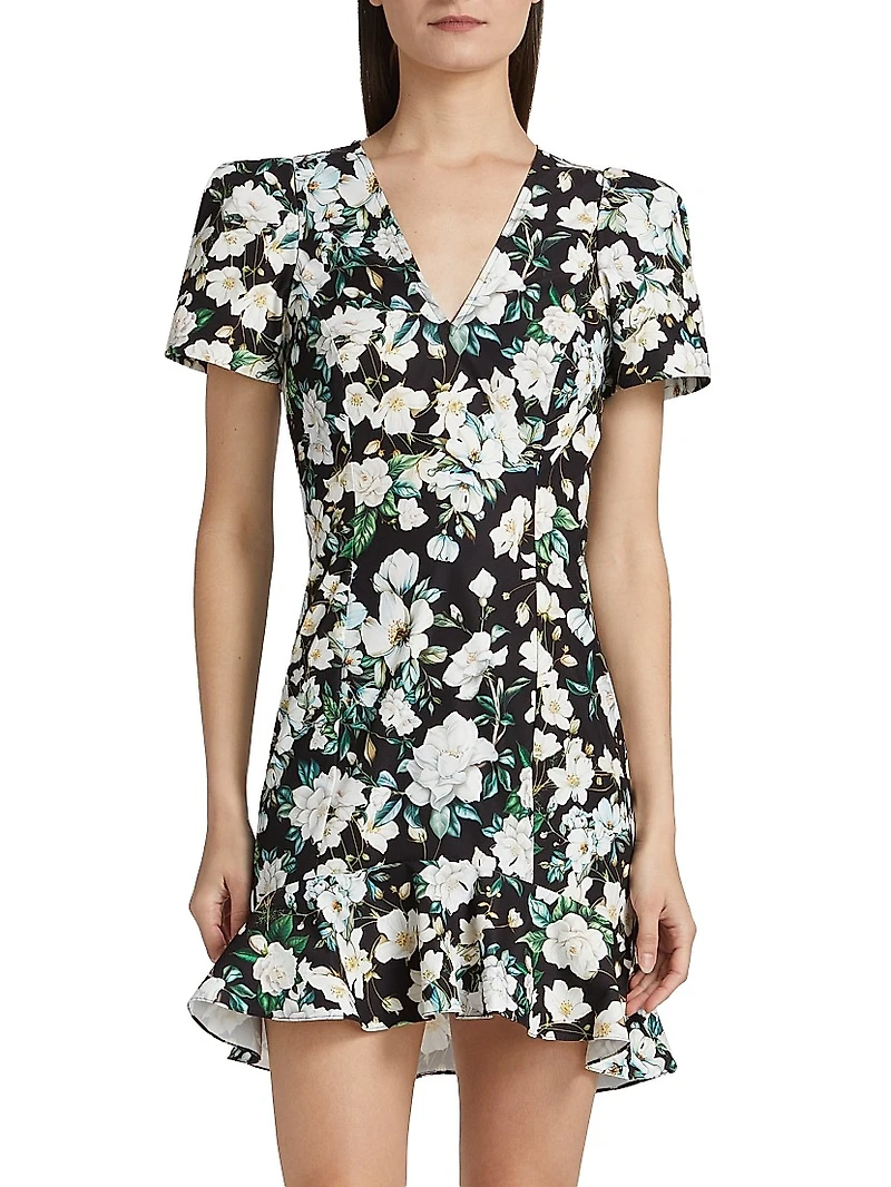 Zeina Ruffled Floral Minidress
