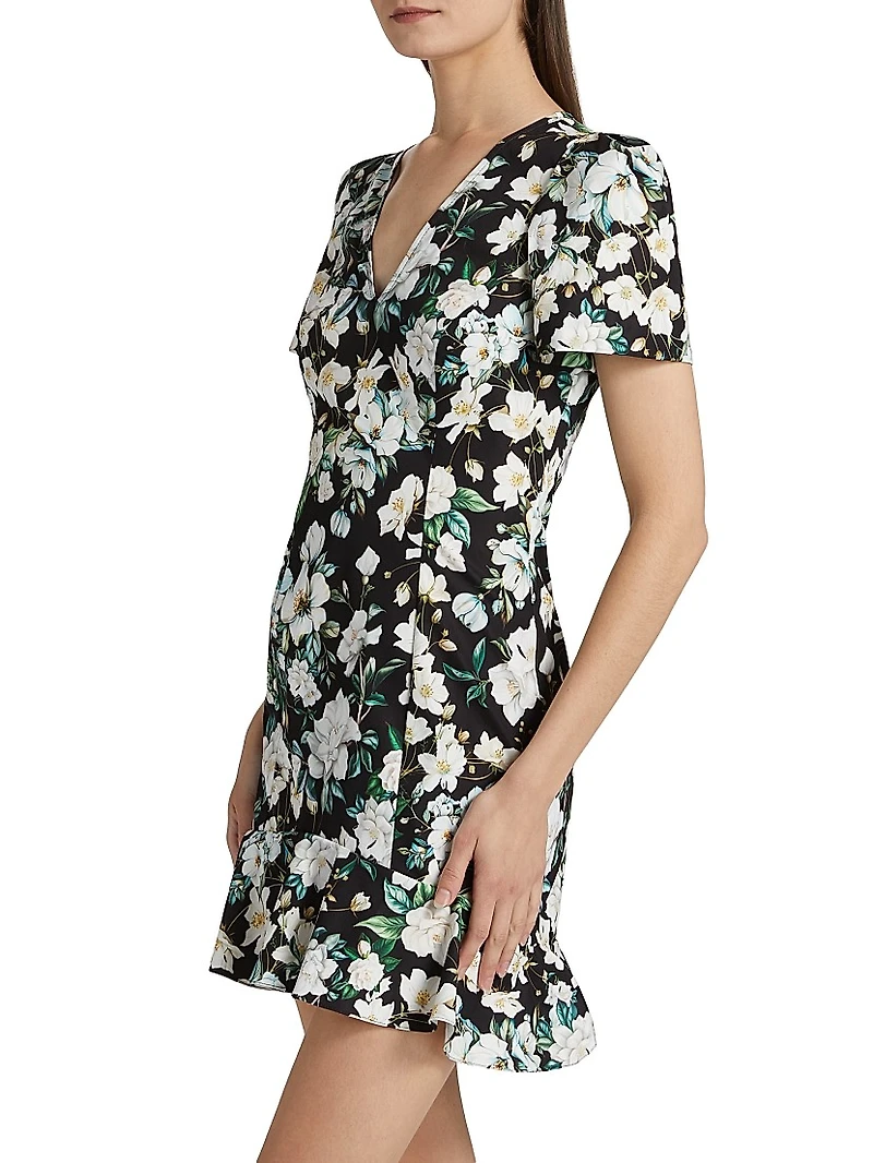 Zeina Ruffled Floral Minidress