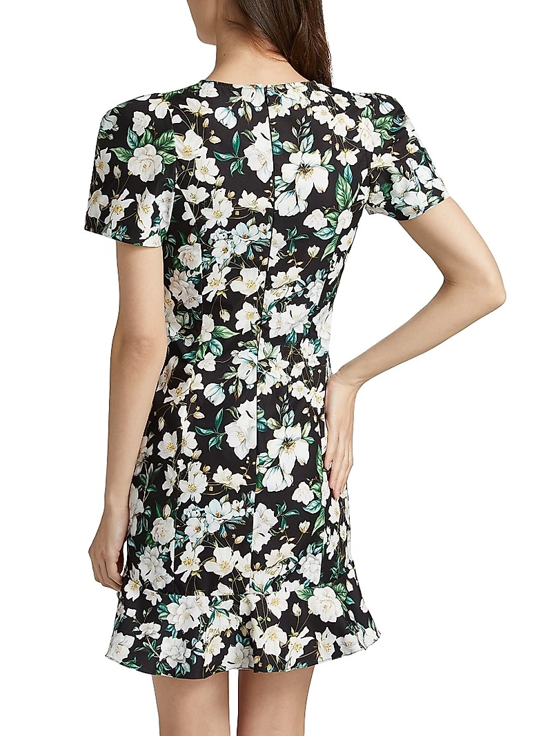 Zeina Ruffled Floral Minidress